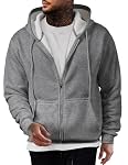 JMIERR – JMIERR Hoodie Herren Fleece Baumwolle Einfarbig Sweatjacke W