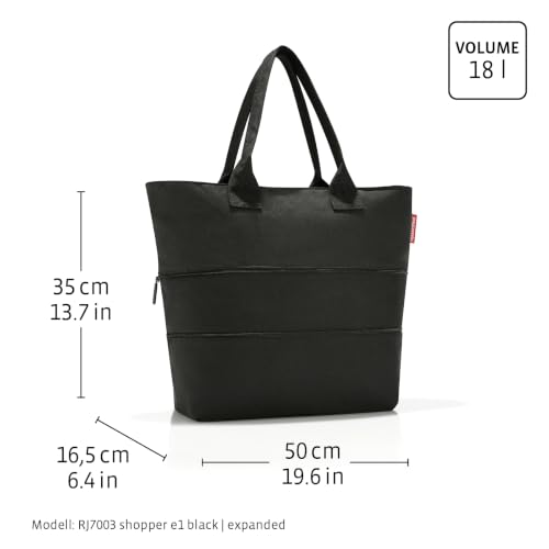 Reisenthel Shopper e1 Zebra, czarno-biały, S, Twist Azure, jeden rozmiar