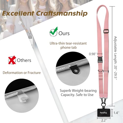 Image of Icycay Phone Lanyard Crossbody Strap Neck Adjustable Teacher Women Solid | for Cell Phone Case Keys ID Badges, Anti Theft, Multifuctional, Phone Holder, Travel Hiking Essential Accessories, Gifts