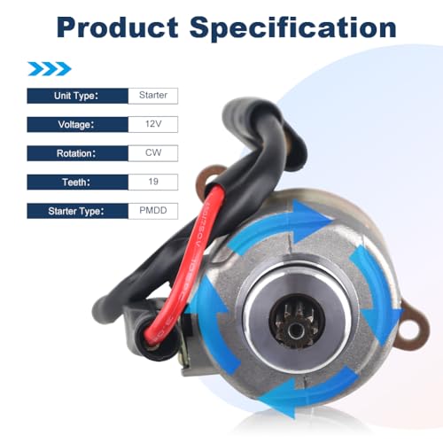Image of WATERWICH Starter Compatible with GY6 Engine 150cc 200cc 4-Stroke ATV Dirt Bikes Scooters Go Kart Compatible with Baja Wilderness Tao Tao Coolster Jonway Roketa