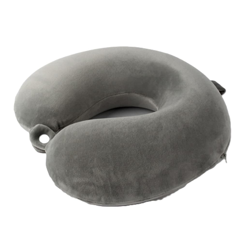 BLESS BERRIES U-Shaped Travel Neck Pillow with Zippered Velvet Cover | Memory Foam Soft Cushion for Neck & Head Support | Lightweight Travel Pillow for Plane, Car, Office & Home (Grey)-picture-33