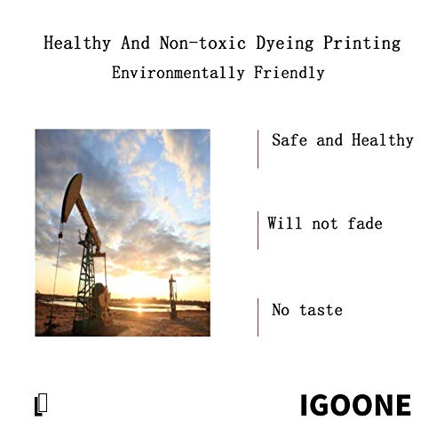 4 Panels Canvas Paintings - Pumpjacks, The Sunset Of Daqing Oil Field Oil Industrys And Pictures - Wall Art Modern Posters Framed Ready To Hang For Home Wall Decor #TOP4