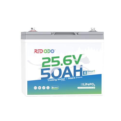 Image of Redodo 24V 50Ah Group24 Bluetooth LiFePO4 Deep Cycle Battery for RV