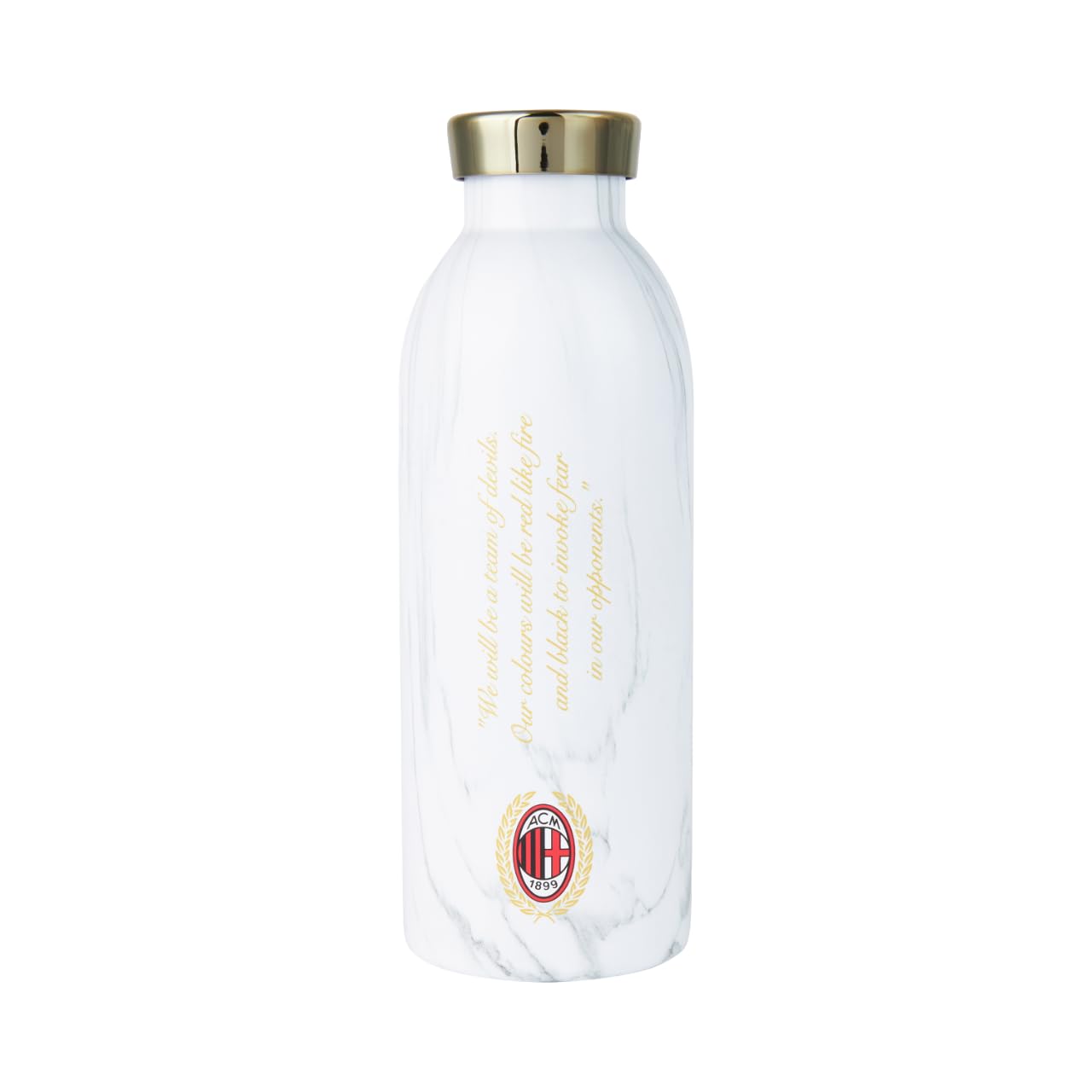AC Milan Borraccia Termica Celebrativa del 125° Anniversario da 500ml, Tappo Ermetico, per Bevande calde o fredde, 24 Bottles