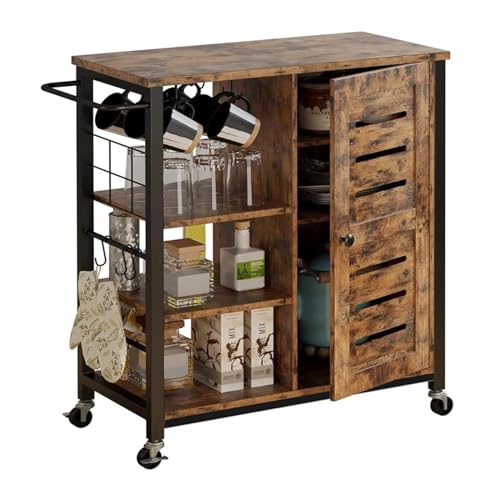 SLMslmsh-5188 Storage Shelf Storage Cabinet with Charging Station and Wheels, 31.5