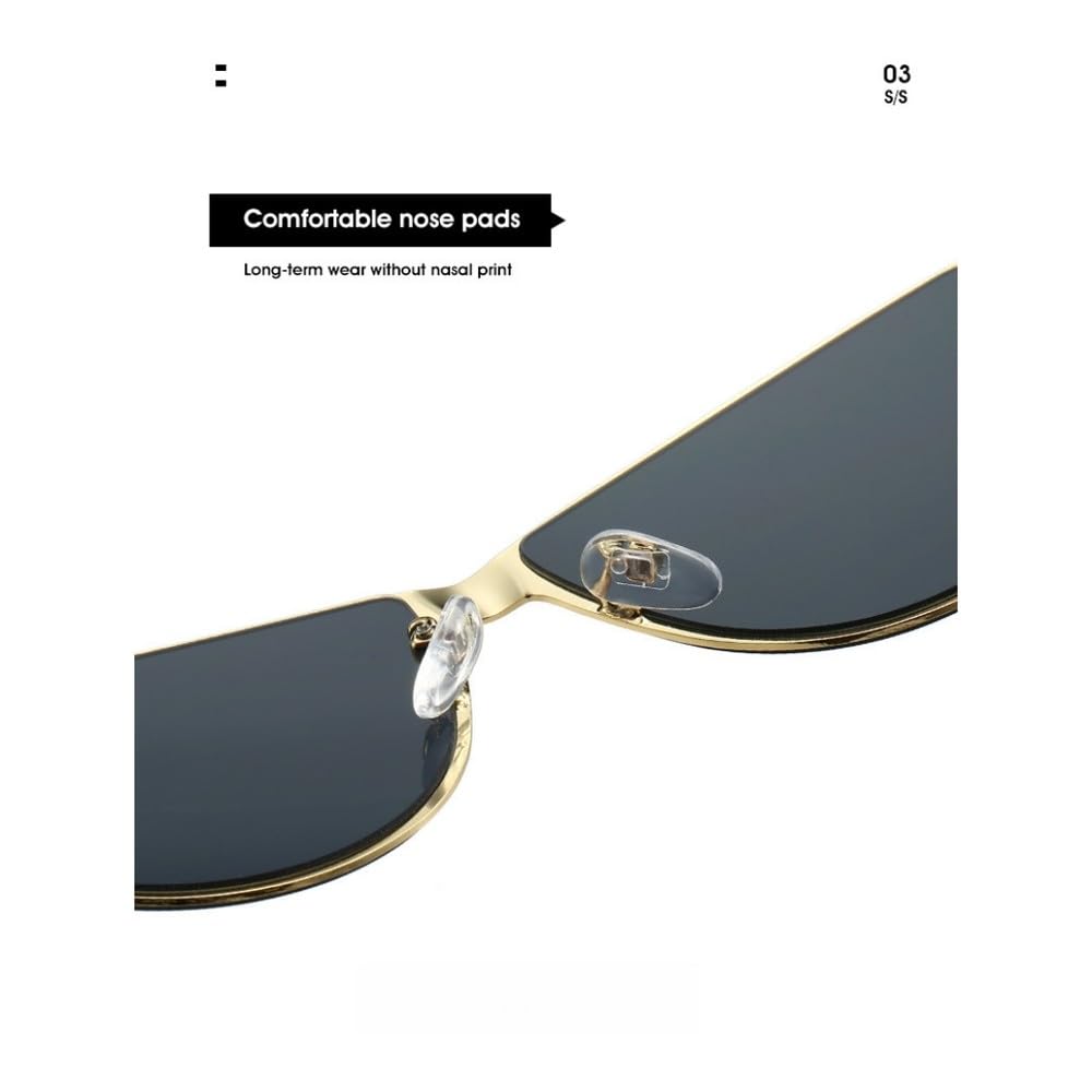 Occhiali da sole alla moda in metallo a forma di occhio di gatto, occhiali da sole da donna, stile vacanza al mare, occhiali da sole da uomo, UV400