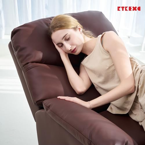 Sillón Ergonomico Piel Natural Marrón miniatura 4
