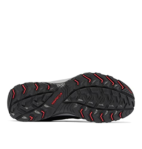 Columbia Tênis masculino de trilha impermeável Granite Trail, Tubarão/vermelho montanha, 7.5 Wide