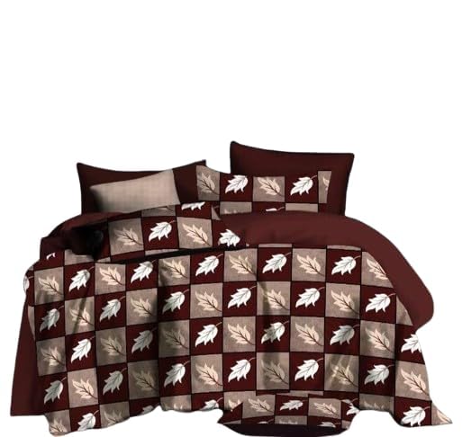 Image of Geo India Limited || Floral TC Cotton Blend Double Size Radium Bedsheet with 2 Pillow Covers (Printed Bedsheet - 014)