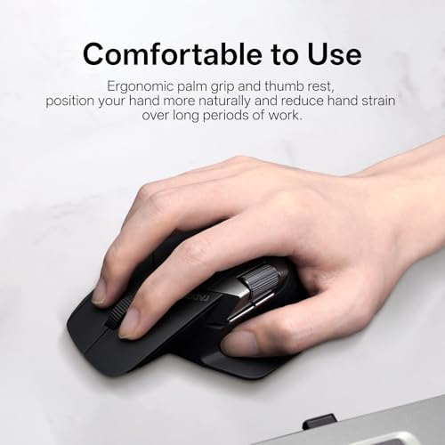 Image of Rapoo MT760 PRO Wireless Mouse, NearLink + Bluetooth 5.0 Multi-Device, 12K DPI, 2K Polling, Ergo for Work & Gaming, 11 Programmable Buttons, On-Board Memory, Quiet Clicks, USB-C, 120 Days Battery Life