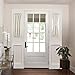 H.VERSAILTEX Natural Linen and Poly Semi - Sheers Premium Soft Rich Material Door Panel with Adjustable Tie-Back, 25" by 40" Lendth, Natural, Set of 1