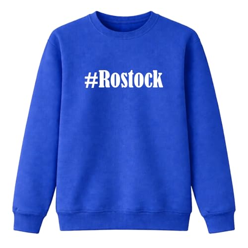 Sweatshirt Rostock bleu pour homme femme enfant avec impression mode
