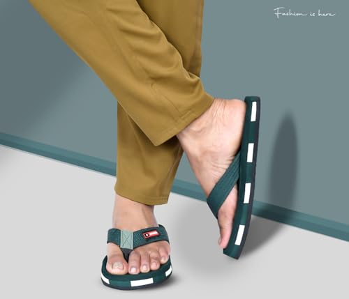 Image of Zebra Mens Rubber Slippers Daily Use Flat Chappals with Anti-Slip Sole Lightweight, Durable & Stylish Footwear