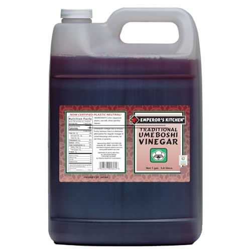Emperor's Kitchen Traditional Japanese Morisho Umeboshi Vinegar, Kosher, Vegan, Fruit Vinegar, 1 Gallon
