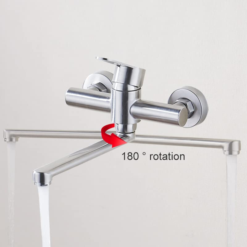 Robinet d'évier de cuisine pour bar commercial mitigeur acier inoxydable - 7