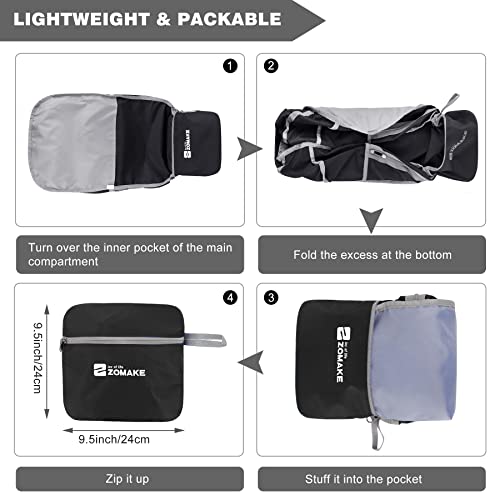 Rucksack 40 Liter ZOMAKE Faltbar für Wandern und Freizeit