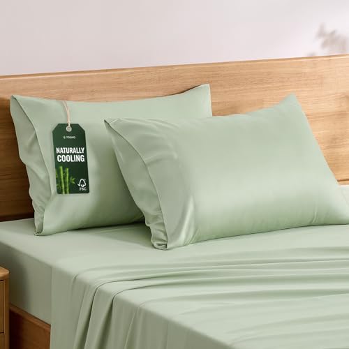 TOSMO Luxury Cooling Pillowcase Set of 2 | FSC&reg; Certified | Viscose from Organically Grown Bamboo...
