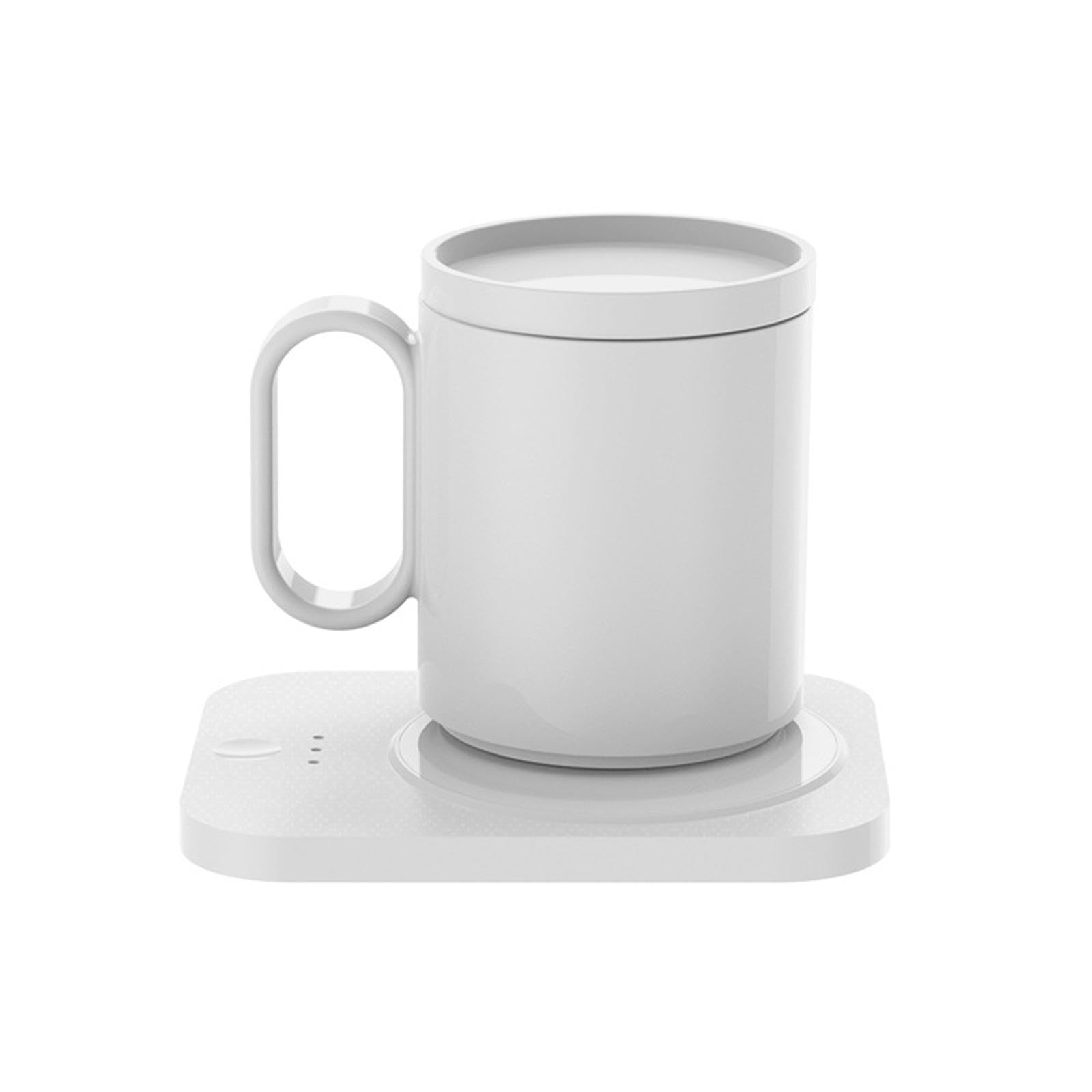 Calentador de taza para escritorio: juego de taza con tapa para el estudio