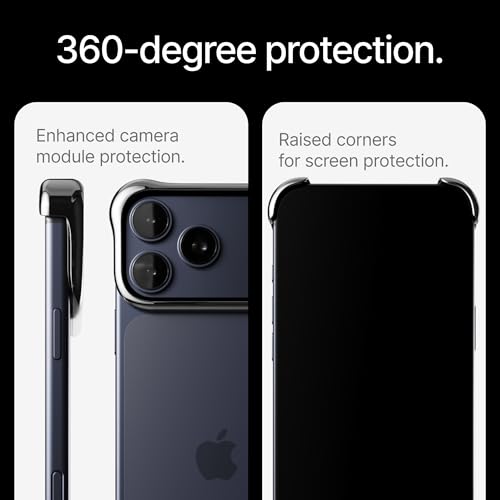 Image of Arc Pulse Compatible with iPhone 17 Pro Max Phone Case (2025), Minimalist Protective Shock Absorption Aerospace Grade Aluminum Shells + Elastomer Inlays Easy Fit 6.9 inch (Aluminum Graphite)