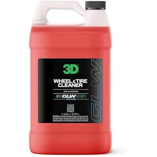 3D Wheel & Tire Cleaner - 1 Gallon Deep Cleaning All-in-One Formula | Removes Brake Dust, Grime, Tire Browning | Safe on All Wheels | DIY Car Detailing