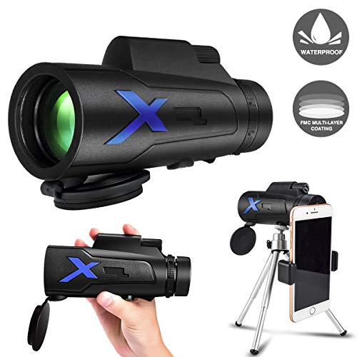 12X50 High Power HDÂ Monocular Telescope with Smartphone Holder & Tripodï¼ŒWaterproof Monocular with Durable and Clea Focus for Bird Watching, Travellingï¼ŒHuntingï¼ŒHiking, Camping, Concerts