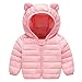Bambino Inverno Giacche Cappotto con Cappuccio Ragazzi Ragazze Leggero Giubbotti Rosa 6-12 Mesi