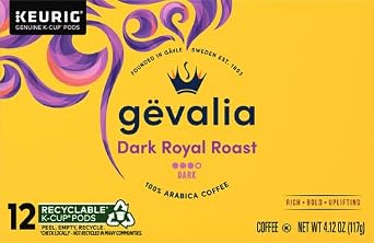 Gevalia Dark Royal Roast Dark Roast Keurig KCup Coffee Pods (12 ct Box)