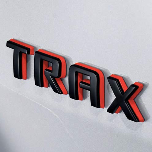 Image of Black with Red Line Emblem for Chevrolet Trax
