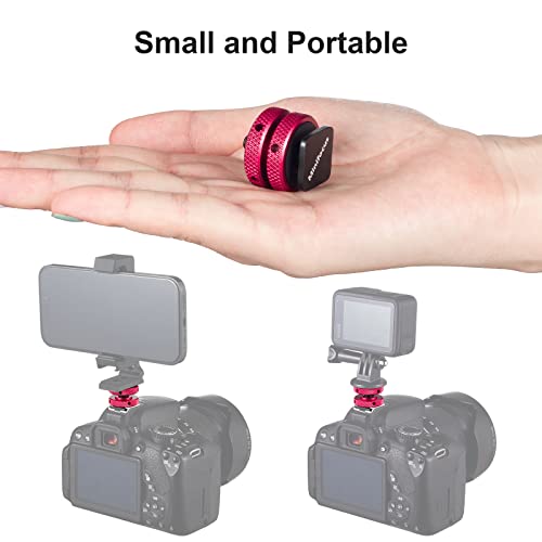 Minifocus 4 Packs Camera Hot Shoe Mount Adapter, Double Nut With 1/4" And 3/8" Aluminum Alloy Tripod Screw Flash Shoe Mount For Led Monitors, Microphone, Dslr Field Monitor #TOP5