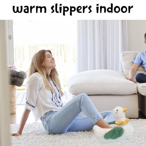 Caramella Bubble Women Cute Duck Animal Slipper for Adult Fuzzy Warm House Slippers Novelty Fluffy Home Shoes Ladies Girls Winter Slippers Indoor Outdoor3
