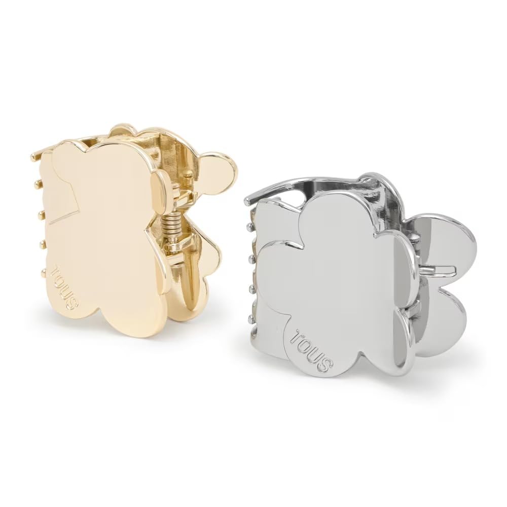 Pinzas Oso-Daisy en Tono Dorado y Plateado, Pack