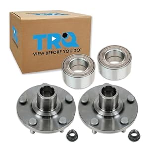 TRQ 2 Piece Front Wheel Bearing & Hub Kit Set Compatible with 2004-2006 Lexus ES330 2007-2012 ES350 RX330 2007-2009 RX350 2006-2008 RX400h 2005-2015 Toyota Avalon 2004-2016 Camry 2001-2007 Highlander
