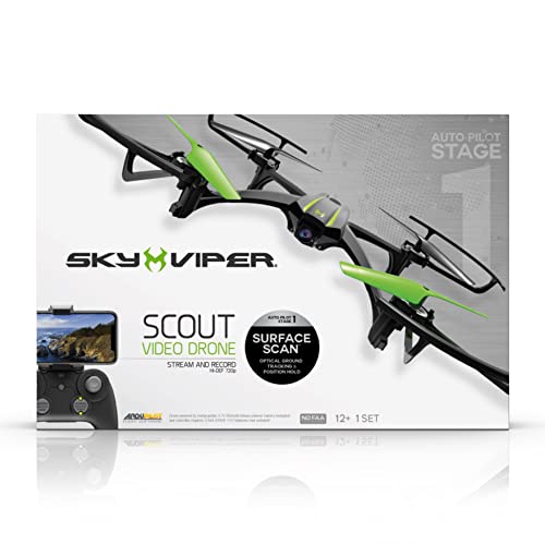 Sky Viper Scout Streaming Video Drone, Black/Green