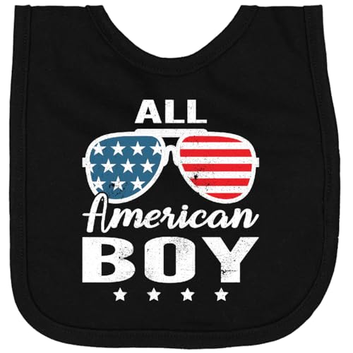 inktastic All American Boy USA Parade Newborn Bib Black 361ba