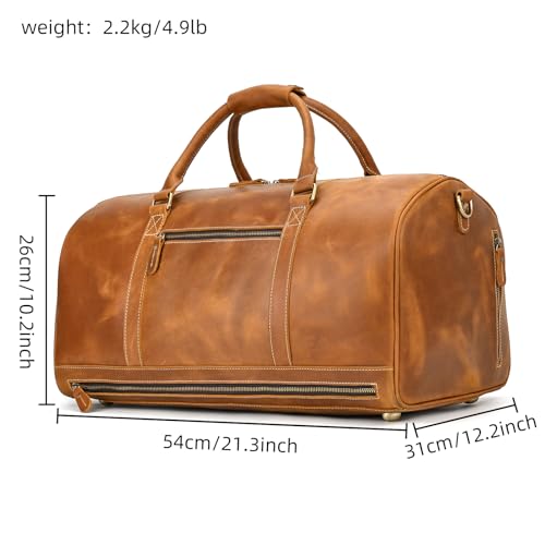 Leather Duffel Bags for Men and Women Full Grain Leather Travel Overnight Weekend Leather Bags Sports Gym Duffel2