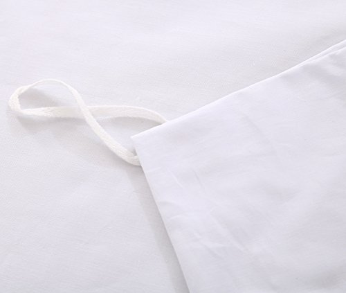 Colourful Snail 100-Percent Cotton Duvet Cover Set, Hidden Zipper Closure, Ultra Soft, Easy Care And Durable, Simple Bedding Style, King, White #TOP5