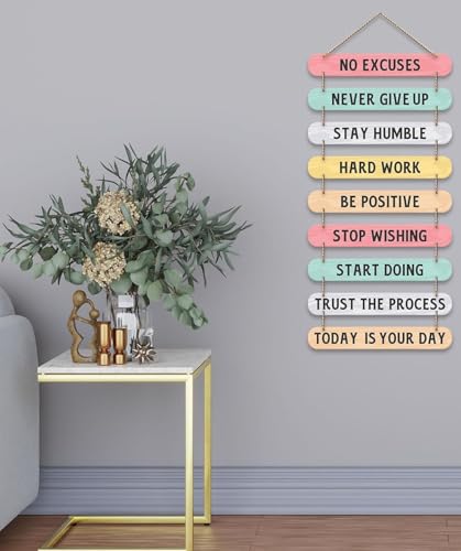 Image of Camin Decorative Motivational Quotes Wall Hanging, MDF Wooden, Wall Art for Living Room, Home Decor