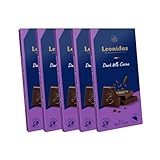 Fresh Belgian Chocolate Bars, Leonidas 6 x 100g Packs (Dark - Dark 85% Cocoa 100g Pack of 6)