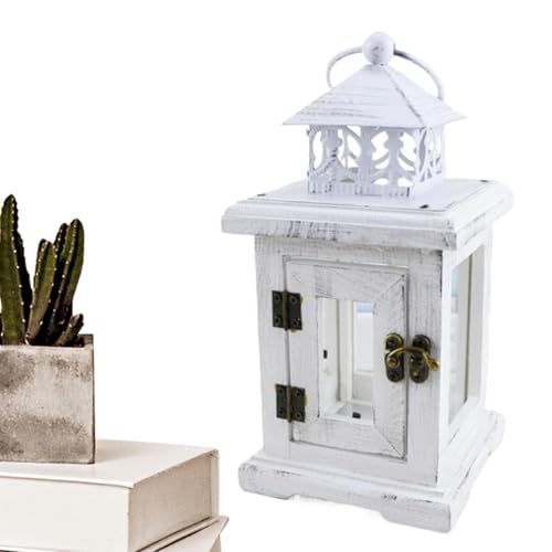Candelabro linterna, linternas de vela decorativas | Candelabro de chimenea chic - Centro de mesa Candelabro colgante , pequeña linterna decorativa de granja para chimenea