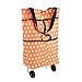 Hair Removal Stick Collapsible Trolley Bags, Oxford Cloth Material Shopping Cart with Wheels Foldable Reusable Shopping