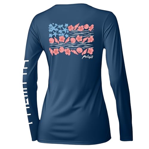 Palmyth Indigo Coral Flag Fishing Shirt