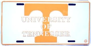 Hangtime Univ of Tennessee on T Embossed Metal auto tag