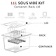 Sous Vide Behälter -11L mit Deckel und Rack für Sous Vide Stick Garer Mehrere Marken, Multifunktionaler Transparenter Behälter(Frei von BPA)