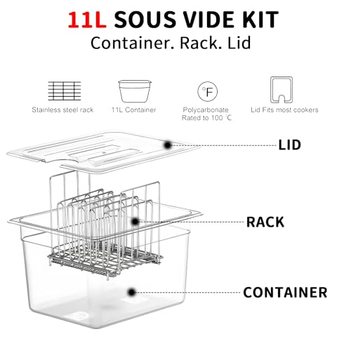 Cuiseur Sous Vide récipient transparent 11L avec grilles - 4