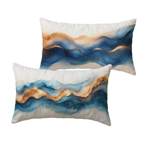 Housse de coussin 40x60 imperméable avec fermeture éclair cachée velours or