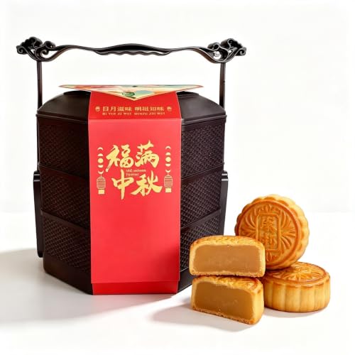 9Pcs Mooncake Gift Box - 100g Each, Premium Gift for All Holidays