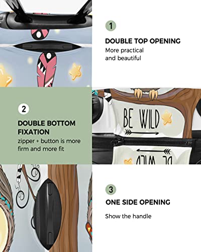 Travel Luggage Cover X-Large Suitcase Cover Fit for 29-32 Inch Luggage Luggage Protector Suitcase Cover Scratchproof Funny Cartoon Owl Wildlife Tree Branch Luggage Cover Protector for Suitcase2