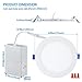 TORCHSTAR 6 Inch Slim LED Recessed Lighting with Junction Box, CRI90 Aluminum Dimmable 12W Ultra-Thin Recessed Light, 3000K Warm White, 1100LM Basic Series LED Downlight, ETL & FCC, Pack of 6