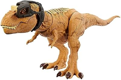 Mattel Jurassic World T-Rex Caza y mastica Dinosaurio de juguete con sonidos, +4 años (HNT62)