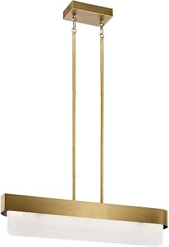 Kichler 44160NBRLED Contemporary Modern LED Linear Chandelier from Serene Collection in Brass Finish, 36.50 inches